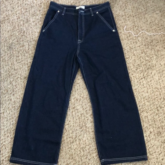 High waist wide leg contrast jean sz27 - Picture 2 of 5